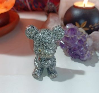 Orgonita Teddy bear heart aluminum shavings 30 gr.