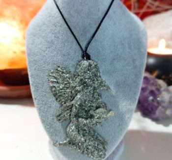 Orgonite pendant 20 cm. Fairy 1 wing - 29 gr.