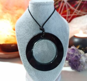 MAGNETITE Orgonite pendant Hoop 18 gr. weight