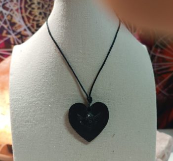 MAGNETITE Orgonite Angel Heart pendant 9 gr. weight