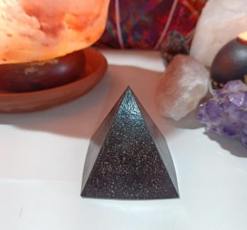Exclusive Orgonite Medium Pyramid 4 sides IRON CHIP 110 gr.