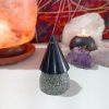 Orgonite Pyramid Small Cone ALUMINUM CHIP with Magnetite tip 150 GR