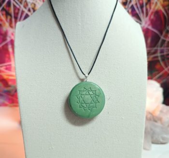 OrgoChakra Heart or Cardiac shape Semicircle pendant or keychain 15 gr.