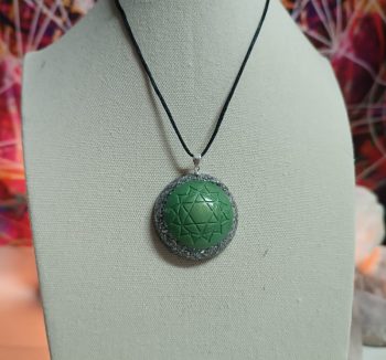 OrgoChakra Heart or Cardiac shape Hemisphere pendant or key ring 15 gr.