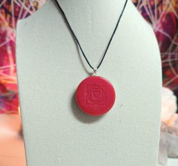 OrgoChakra Root Semicircle shape pendant or keychain 15 gr.