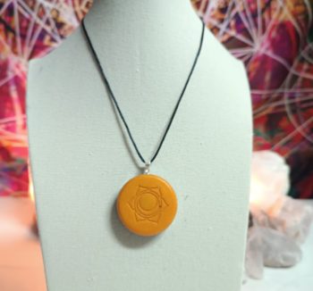 OrgoChakra Sacral Semicircle shape pendant or keychain 15 gr.