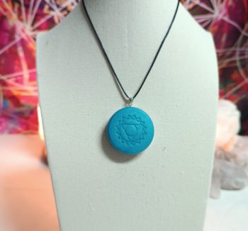 Throat OrgoChakra Semicircle shape pendant or keychain 15 gr.