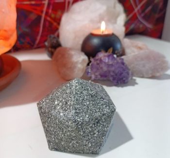 Faceted Pyramid Orgonite 200 gr weight.