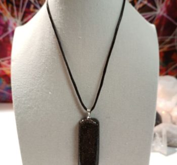 Orgonite pendant Large Rectangle SMALL IRON CHIP 18 gr.