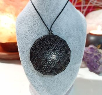 Orgonite Pendant Flower of Life Magnetite