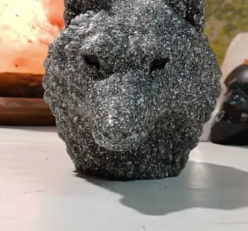 Wolf. Large Head 850 gr. orgonite-electronite